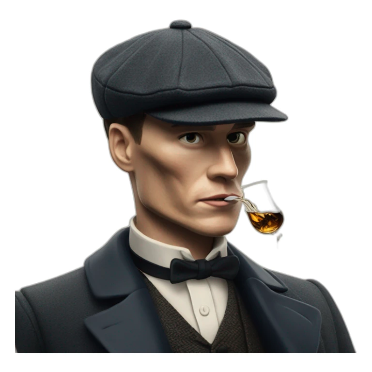 Tommy shelby peaky blinders drinking whisky sticker