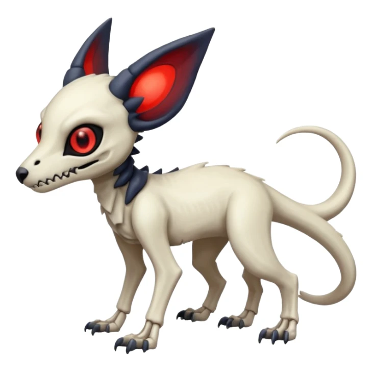 Eldritch Spooky Scary Skeletal Linoone-Absol-Trico-Hybrid (Full body) sticker