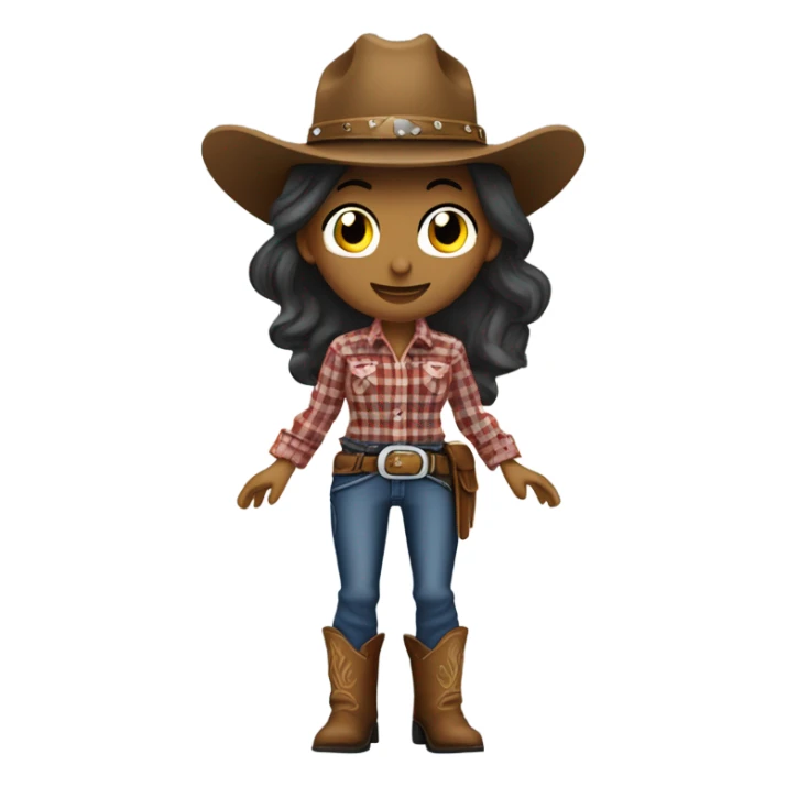 Cowgirl girl sticker