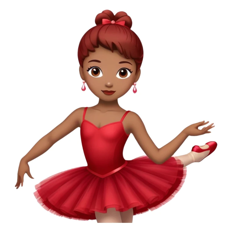 ballet dancer in cherry red dress, ballerina in red tutu sticker