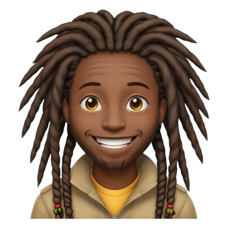 a black african with dreadlocks emoji sticker