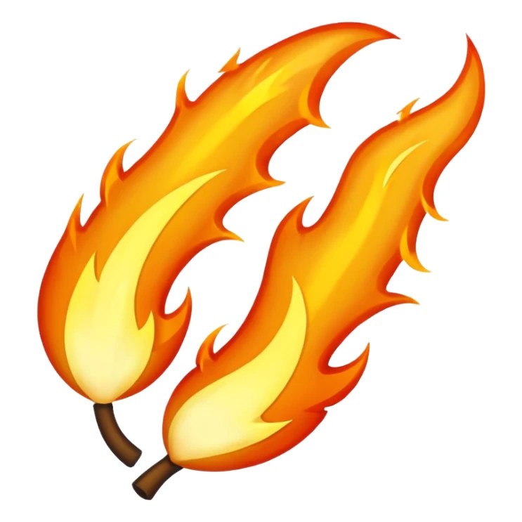 fire streak emoji inspired by Snapchat streak icon sticker