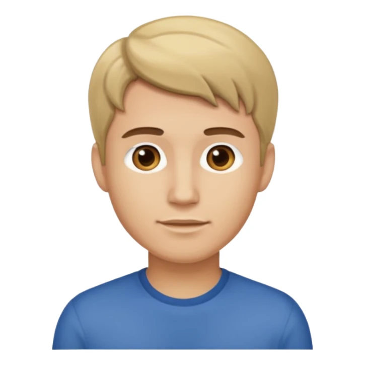 male darkblond hari from riht sticker