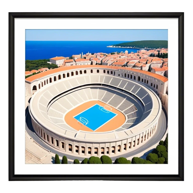 Cinematic Realistic Pula Arena, Croatia emoji sticker