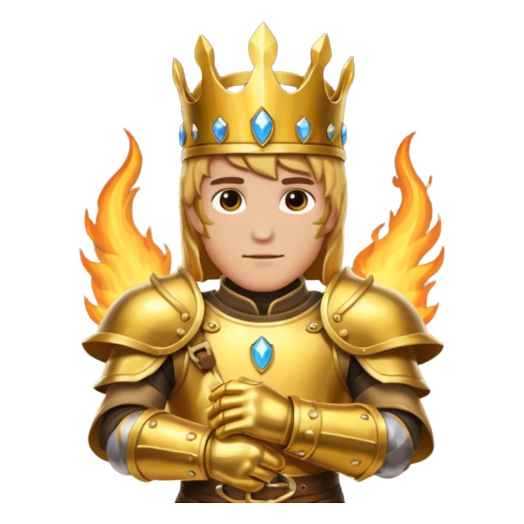 Forge Prince – brass gauntlet + molten belt, Golden Princes. sticker