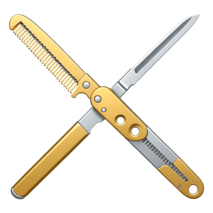 Navaja mariposa tipo peine sticker