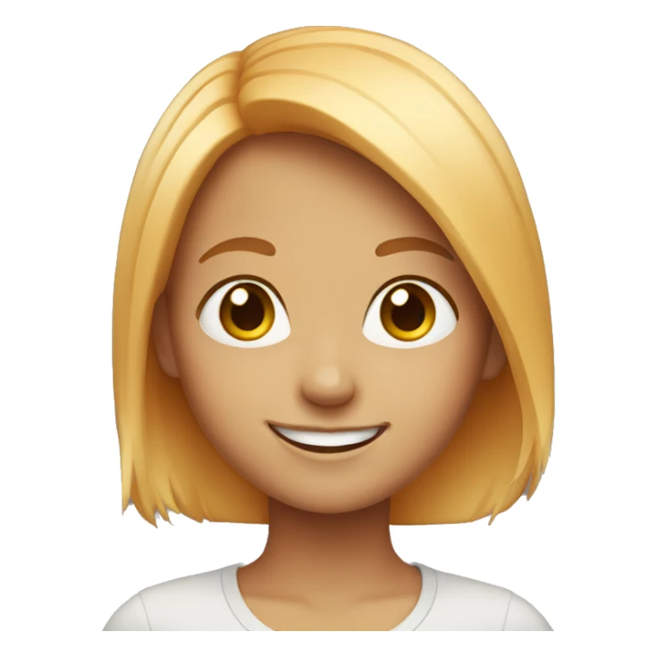 smiling girl with blonde red hair sticker