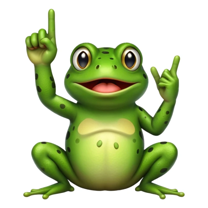 A frog giving the middle finger sticker