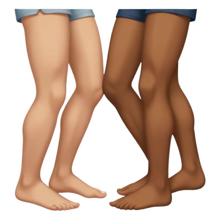 two full-length people with their feet getting to know each other sticker