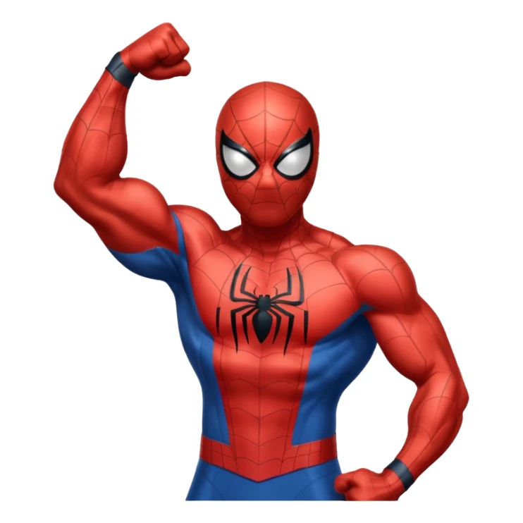 Spider-Man flexing his muscles sticker