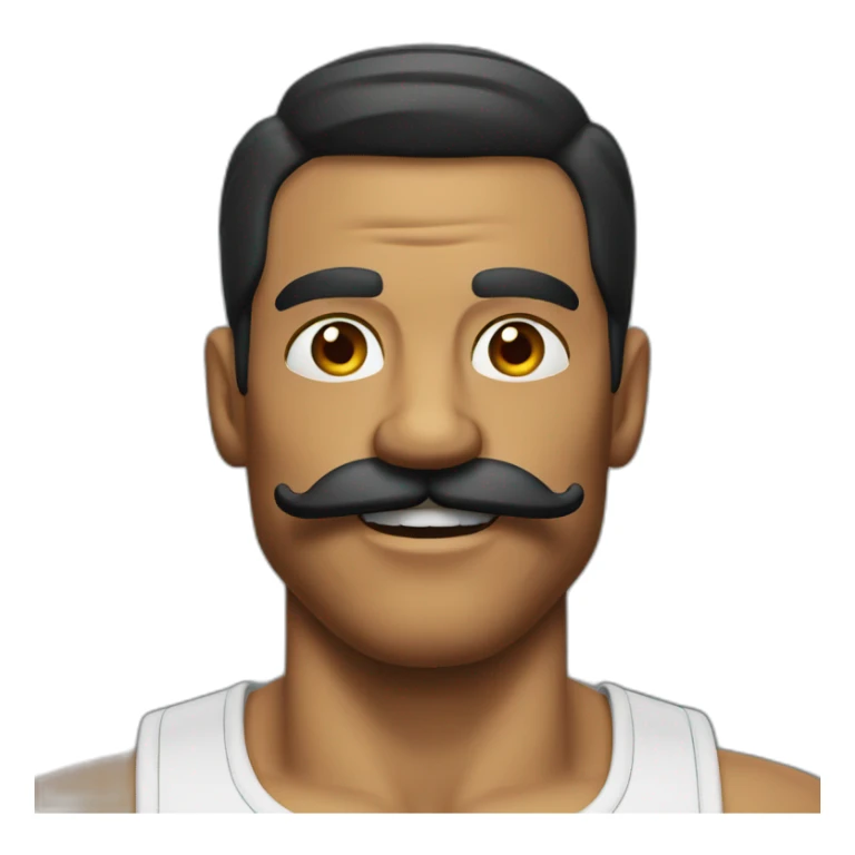 Muscles mustache expressive Cuban man sticker