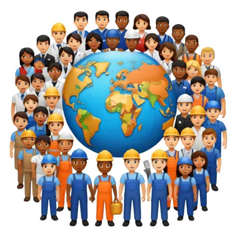 The World of Labor May sticker