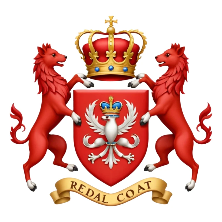 Red Royal Coat of arms sticker