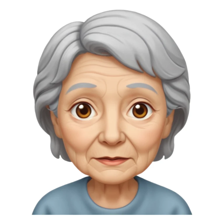 Create an avatar of old woman sticker