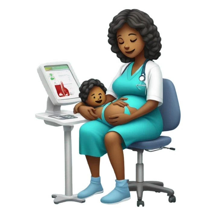 pregnant women having blood drawn sticker