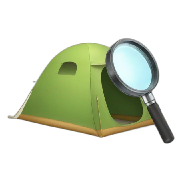 search magnifying glass and tent sticker