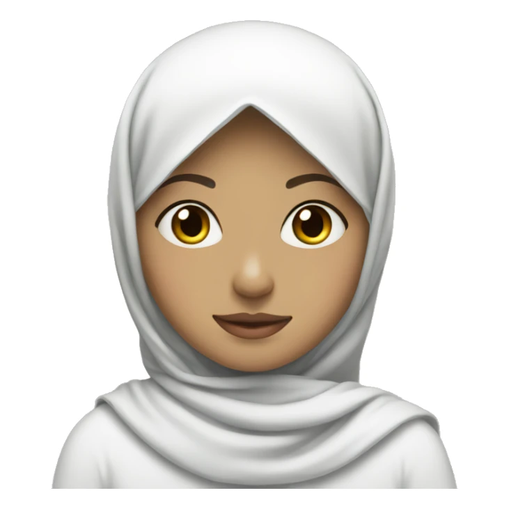 Girl in white hijab sticker
