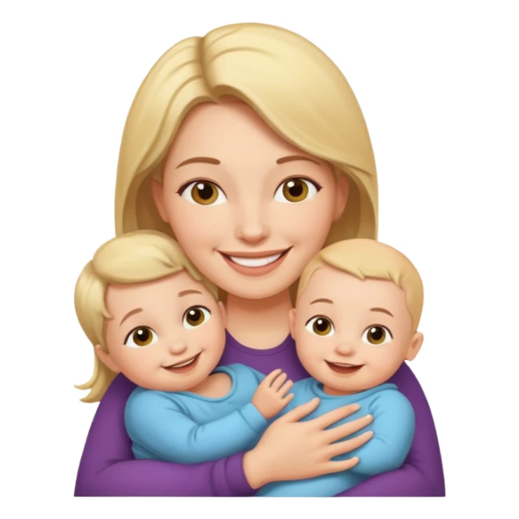 single mother with a baby sticker