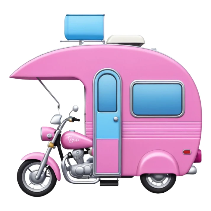 Barbie dream house Caravan-motorbike  sticker