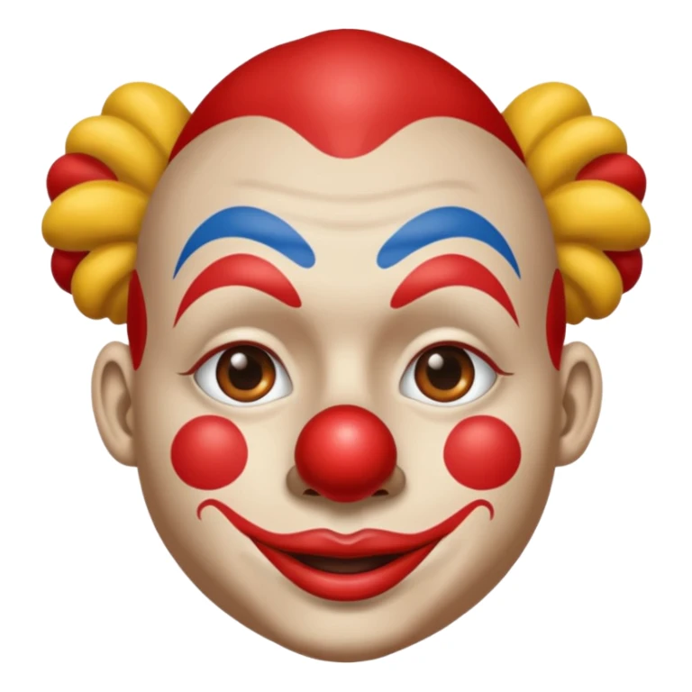 american staff with a clown nose sticker