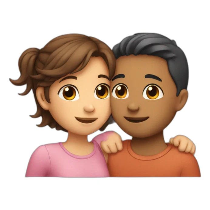 Boy with girl loves each other  sticker