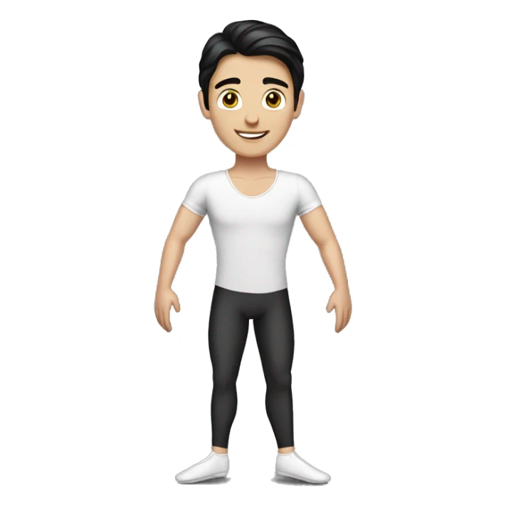 ballet dancing male caucasian dark hair sticker