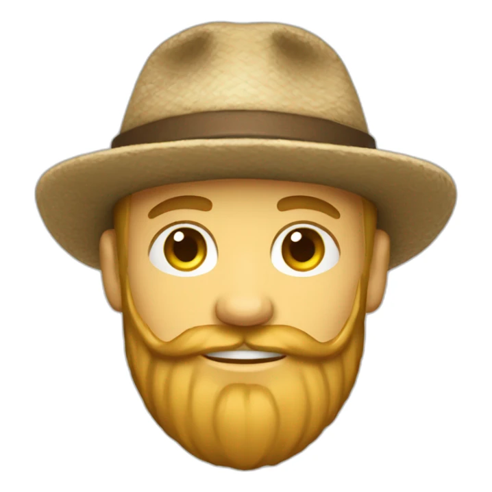 bearded boy wearing a  caucasian papakha hat sticker
