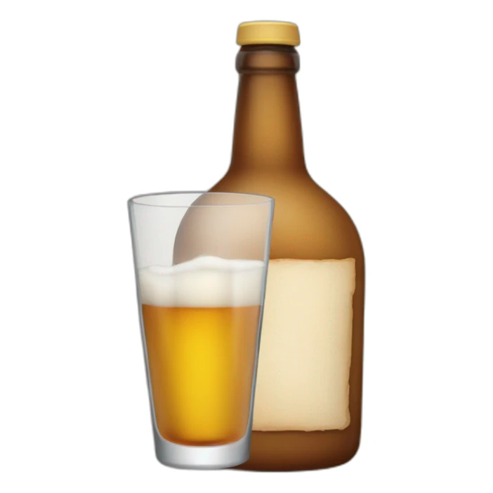 Une bouteille qui ce verse dans un verre (Alcool fort) sticker