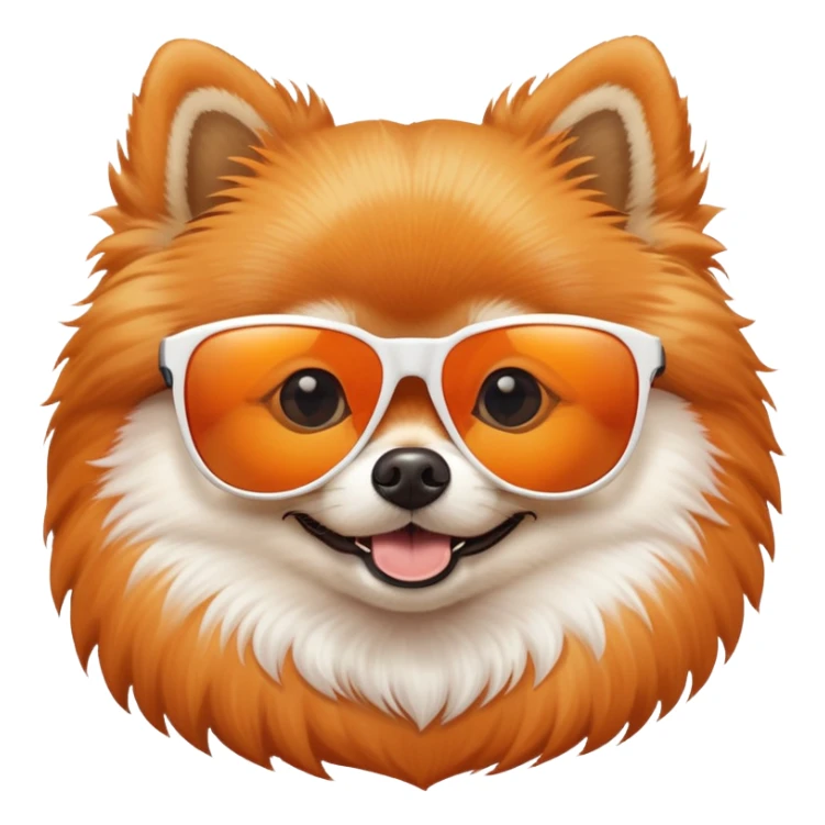 pomeranian with cool sunglasses sticker