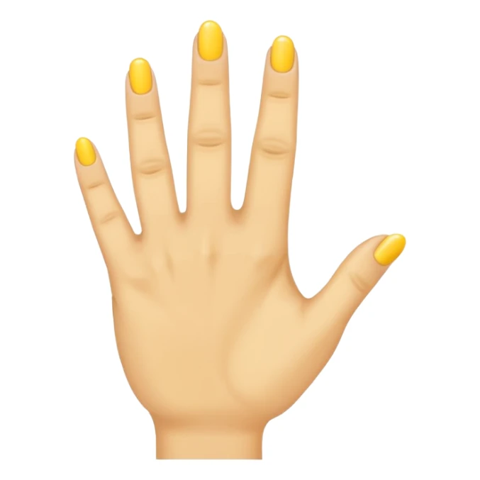 Yellow hand, showing ring finger, instead of middle finger ring finger sticker