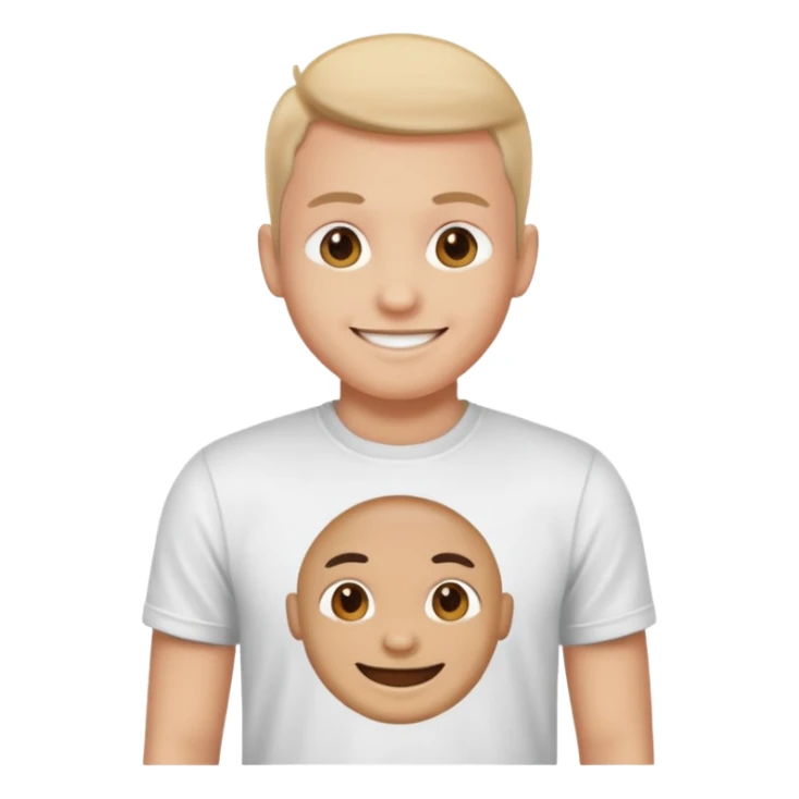 fais moi  un emoji avec un logo sur le tshirt sticker