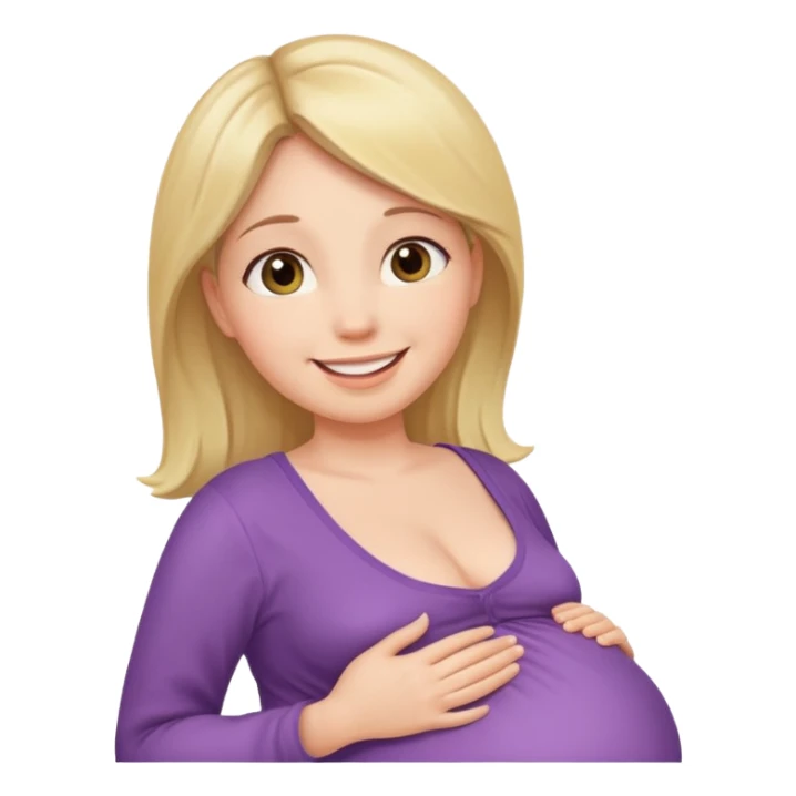pregnant woman looking up sticker