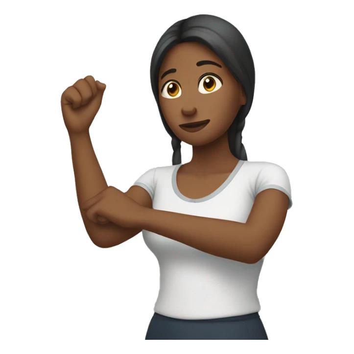 Women bending her wrist  sticker