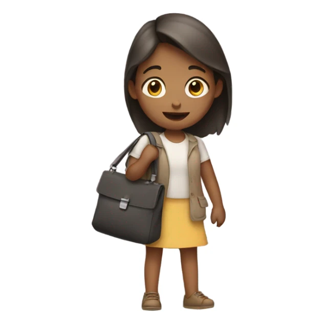 girl with bag sticker