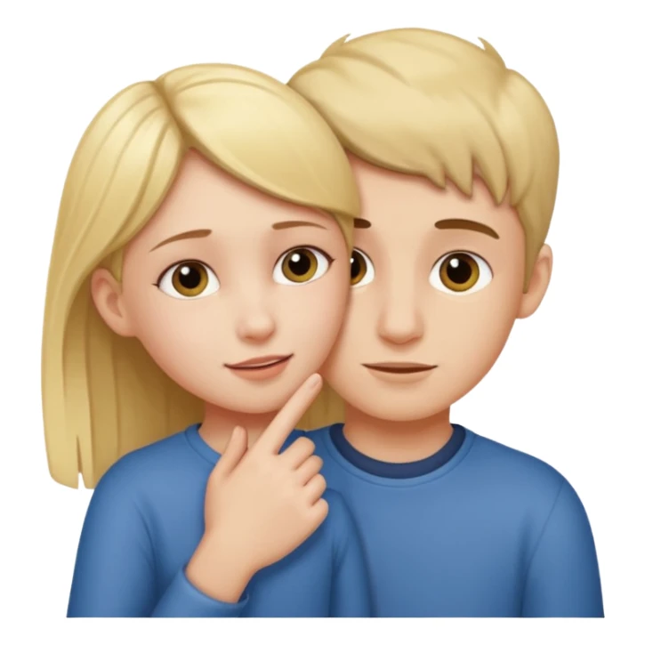 A girl holding an boys ear tightly sticker