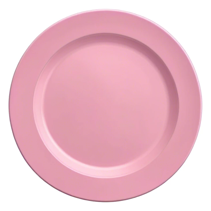 Realistic laying flat empty light pink and pink charger plate. sticker
