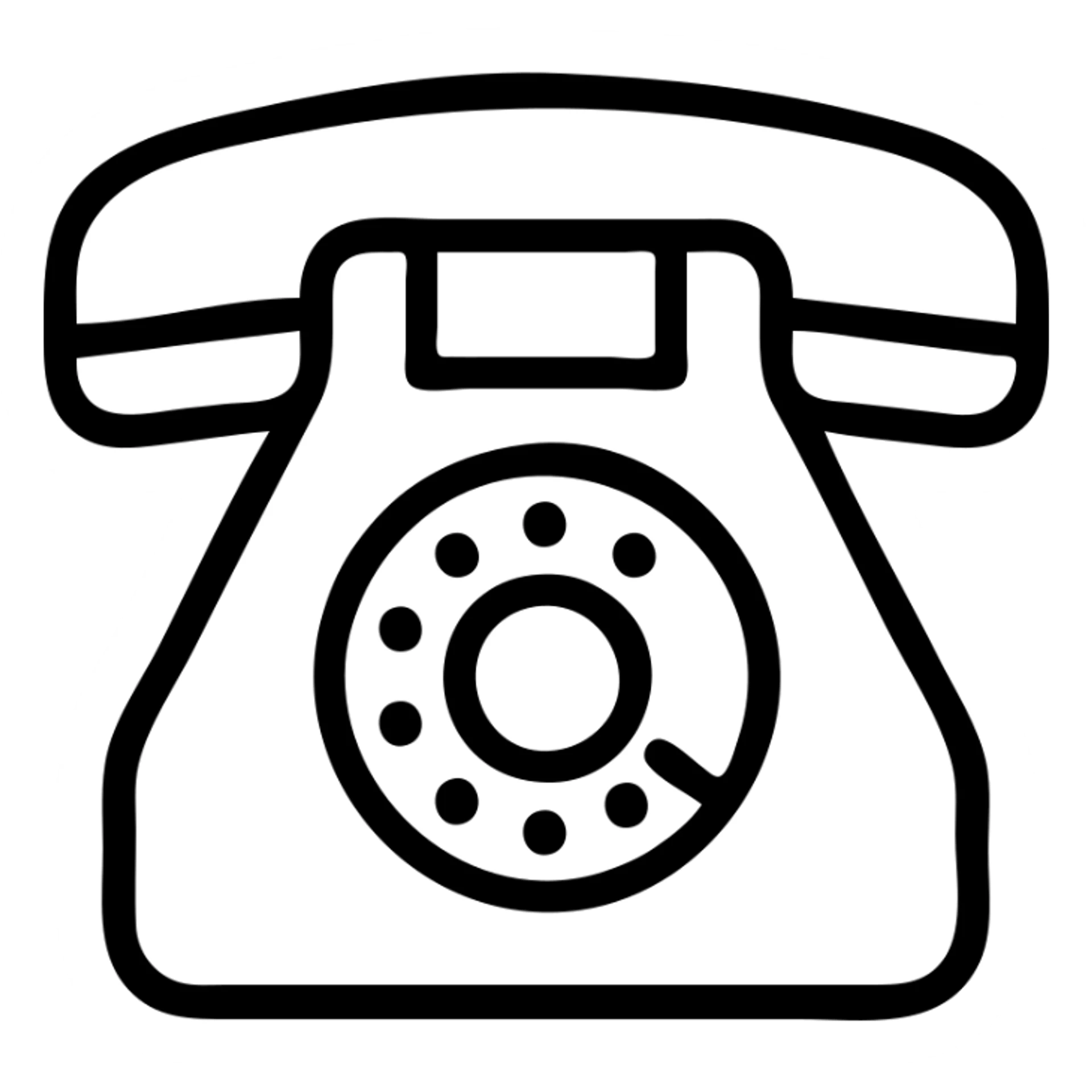 black telephone, vintage phone sticker