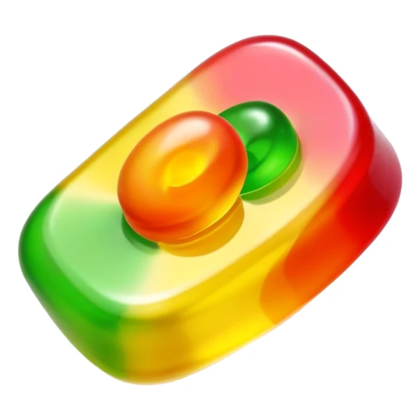 colorful shiny gusher gummy sticker