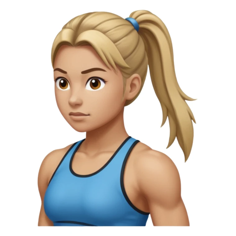 athlete woman with ponytail sticker