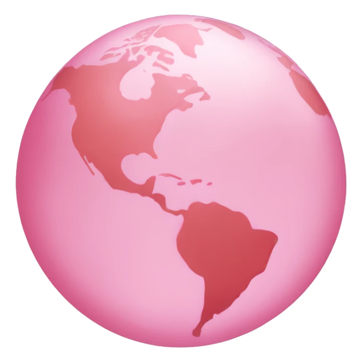 Shades of Pink earth globe  sticker
