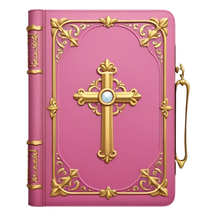 make a girly bible with pink and white tones sticker