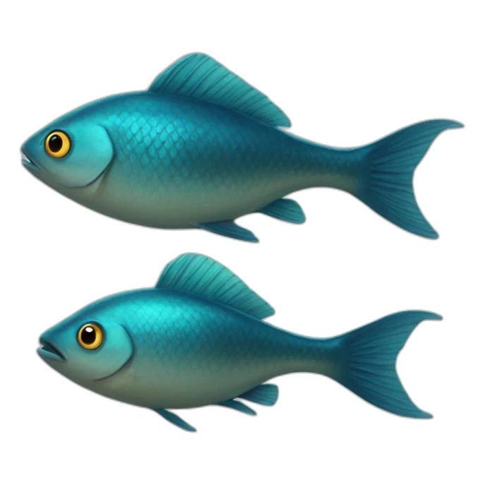 staring fish sticker