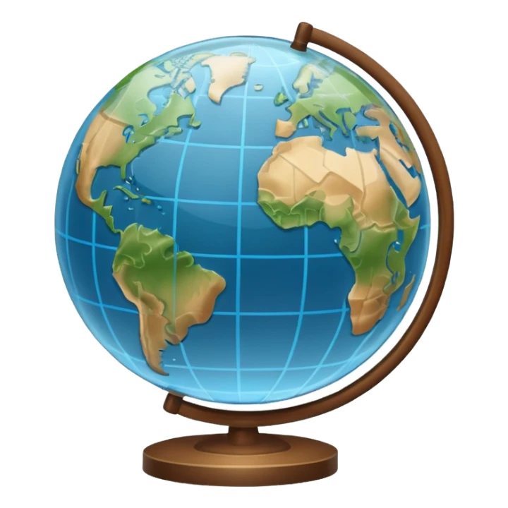Outline of a  globe sticker