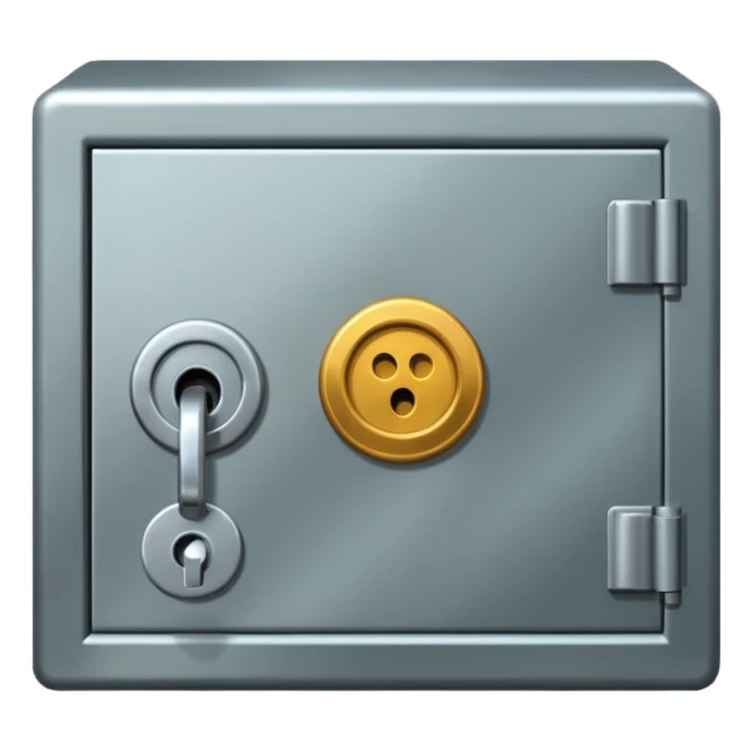 safe deposit box in a bank sticker