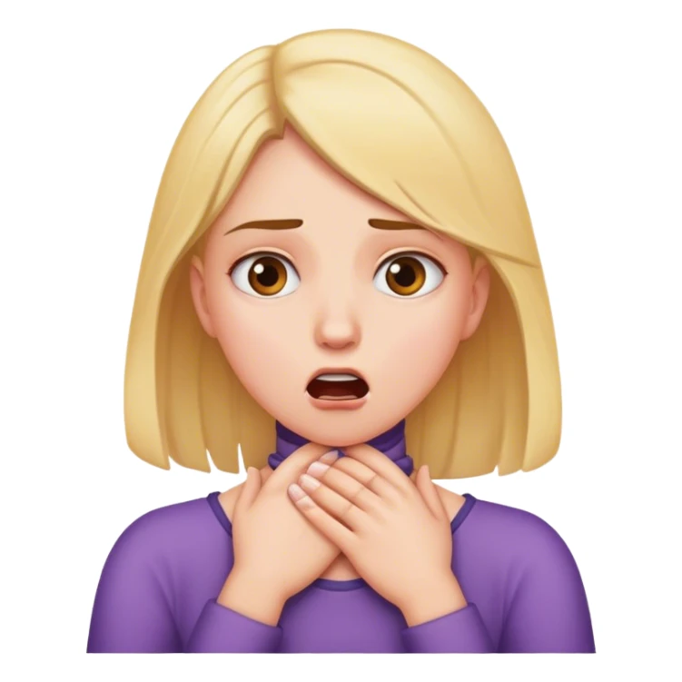 girl acting like she’s  choking herself  sticker