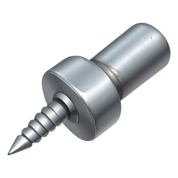 small fat metal nail with a bent shaft sticker