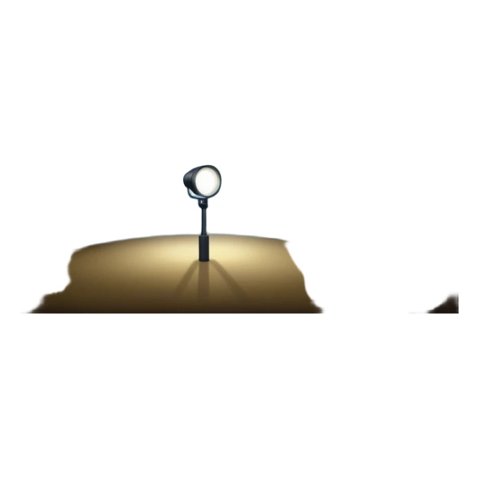 a realistic night scene with a spotlight shining into the dark sky.  sticker