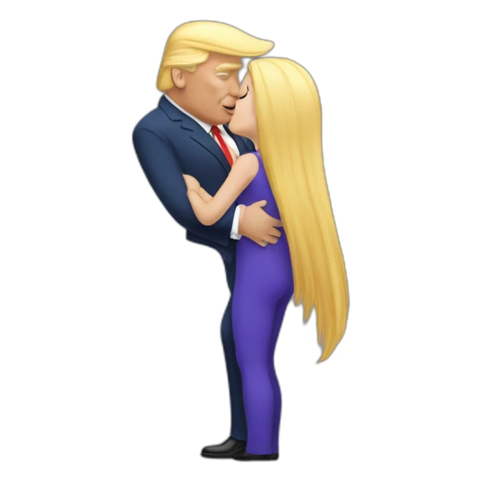 trump kissing his daughter, positivity, inclusiveness sticker