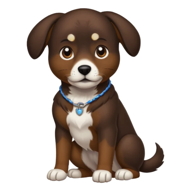 Chien avec poitrine et patte avant droite blanche sticker