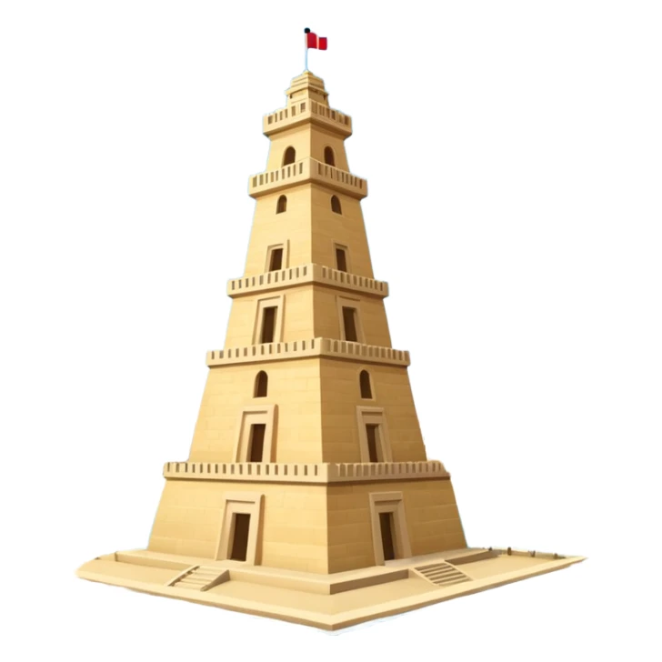 Make the Alexandria tower in egypt emoji with apple emojies style sticker